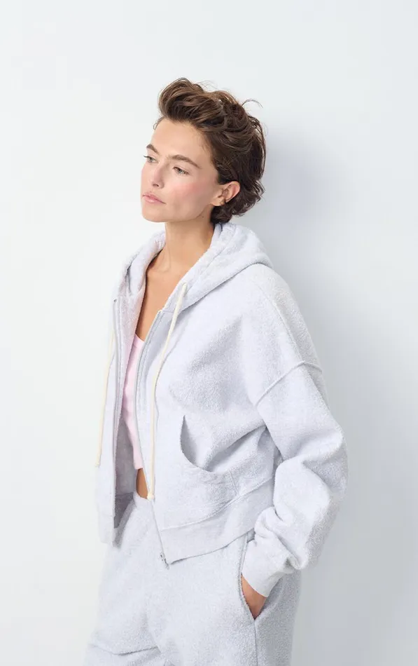 American Vintage Sweatshirts Women Hoodie Bobypark Arctic Melange