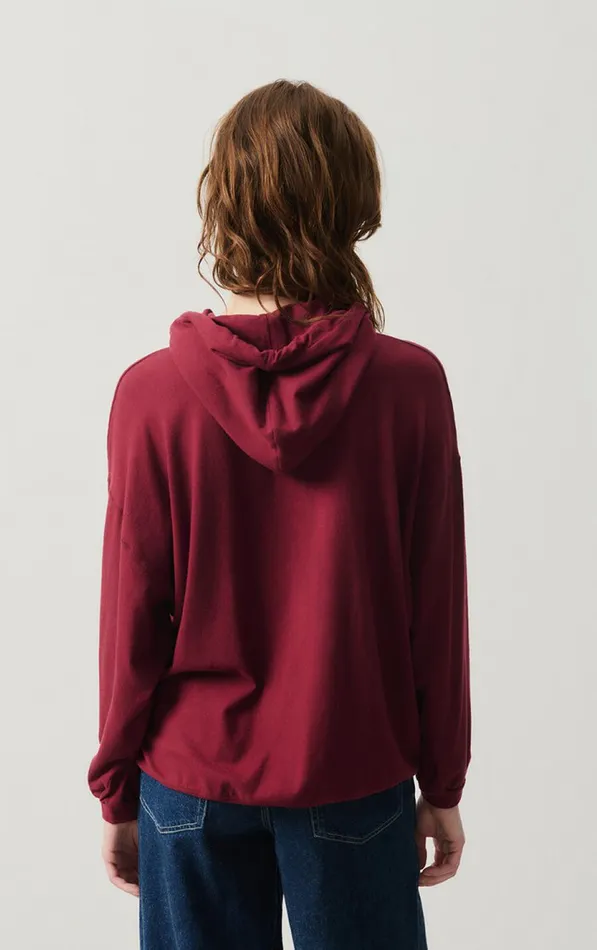 American Vintage Sweatshirts Women Hoodie Ypawood Melange Berry American Vintage Sweatshirts Women Hoodie Ypawood Melange Berry