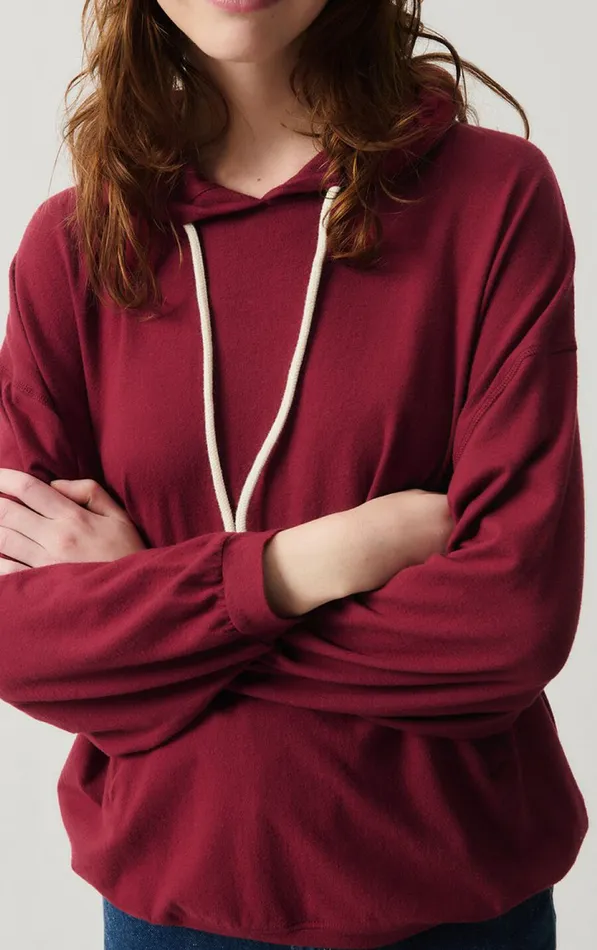 American Vintage Sweatshirts Women Hoodie Ypawood Melange Berry American Vintage Sweatshirts Women Hoodie Ypawood Melange Berry