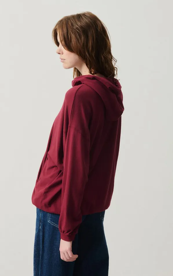 American Vintage Sweatshirts Women Hoodie Ypawood Melange Berry American Vintage Sweatshirts Women Hoodie Ypawood Melange Berry