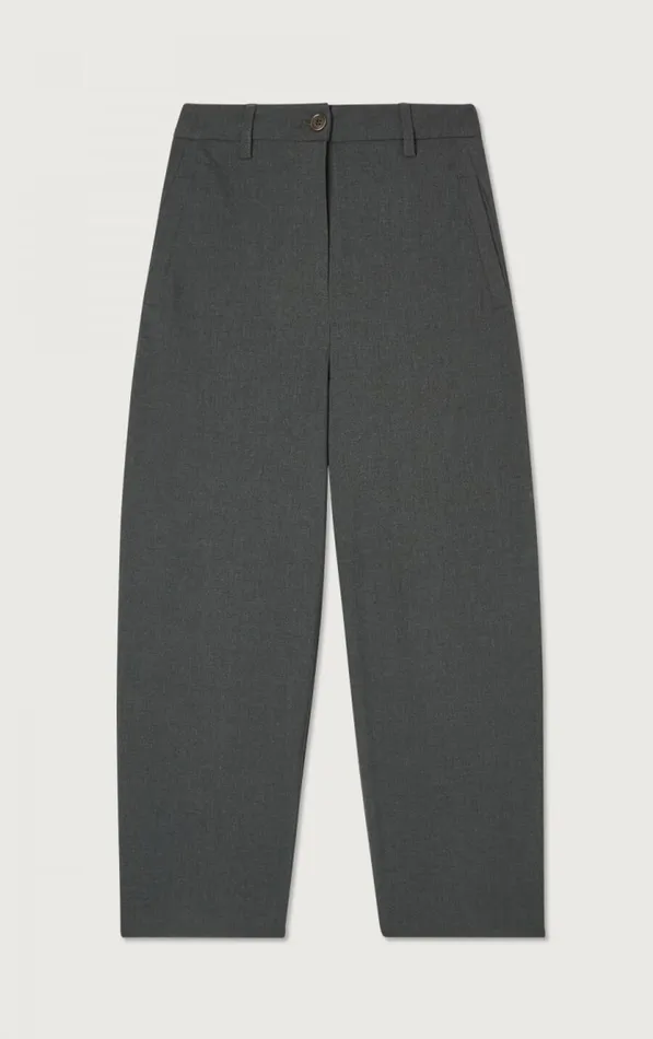 American Vintage Trousers Women Trousers Kabird Melange Charcoal American Vintage Trousers Women Trousers Kabird Melange Charcoal