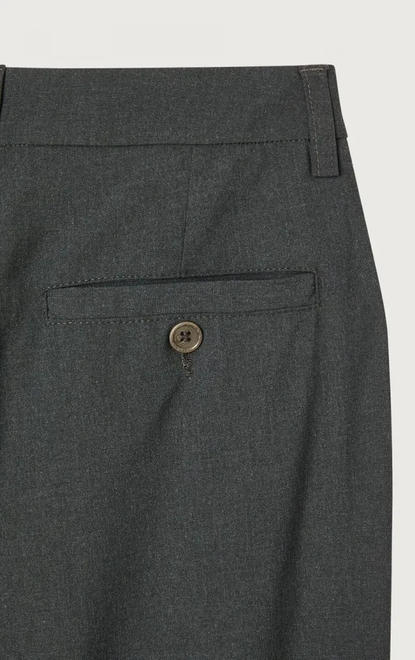 American Vintage Trousers Women Trousers Kabird Melange Charcoal American Vintage Trousers Women Trousers Kabird Melange Charcoal