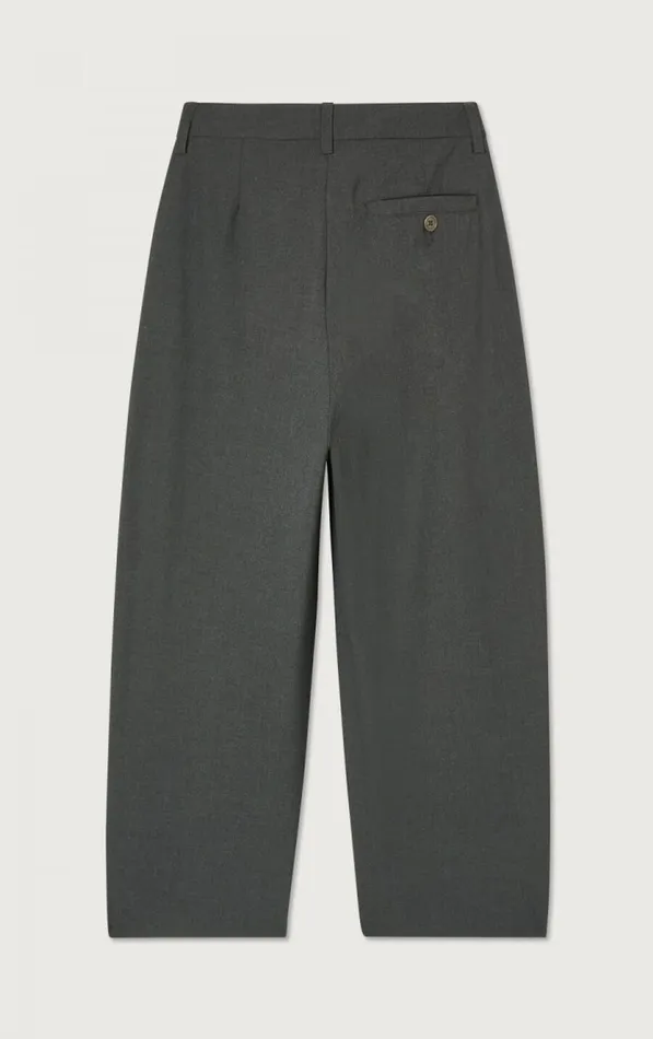 American Vintage Trousers Women Trousers Kabird Melange Charcoal American Vintage Trousers Women Trousers Kabird Melange Charcoal
