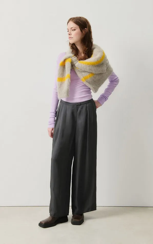 American Vintage Trousers Women Trousers Luabird Carbon American Vintage Trousers Women Trousers Luabird Carbon