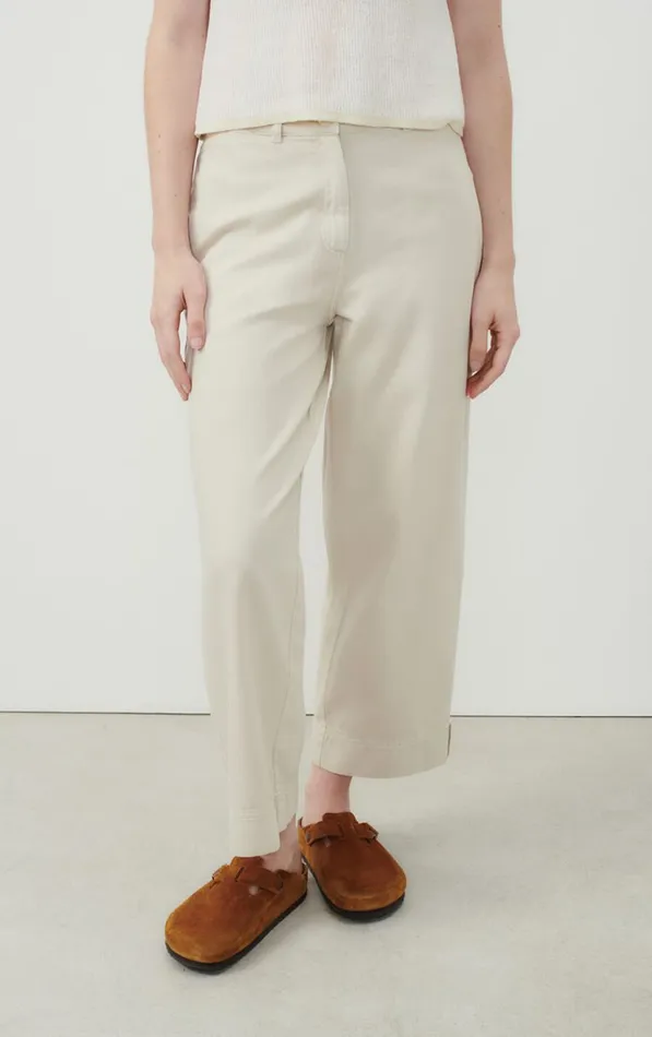 American Vintage Trousers Women Trousers Uyabow Melange Ecru