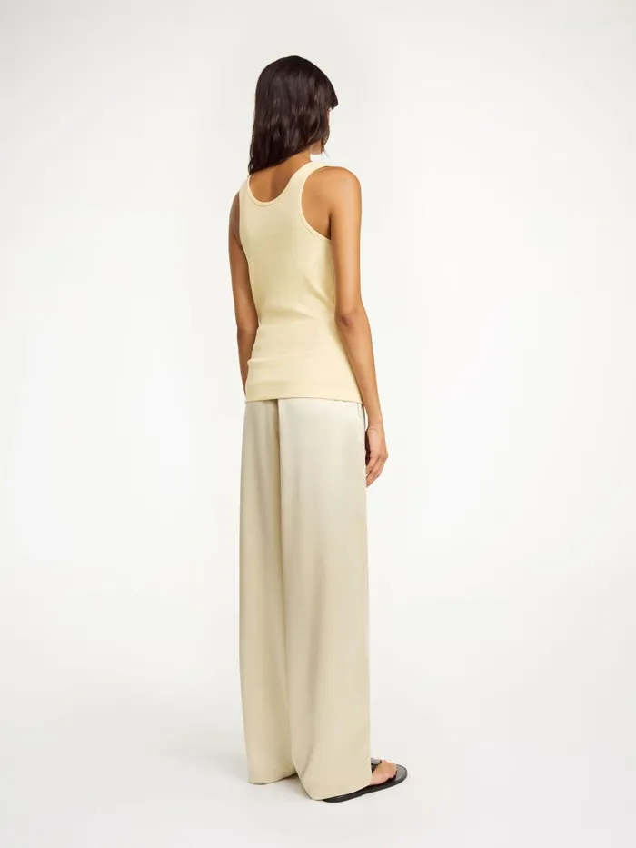 Anisa Organic Cotton Tank Top Sea Mist Women By Malene Birger Tops and Blouses
