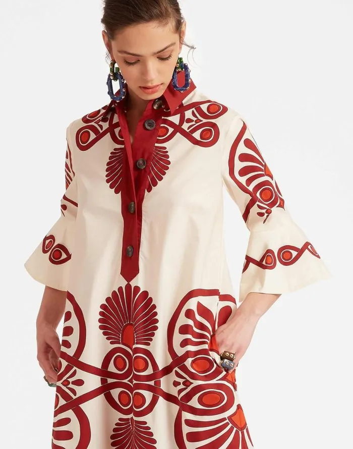 Artemis Dress Medallion Place Cream Women La Double J Dresses Artemis Dress Medallion Place Cream Women La Double J Dresses