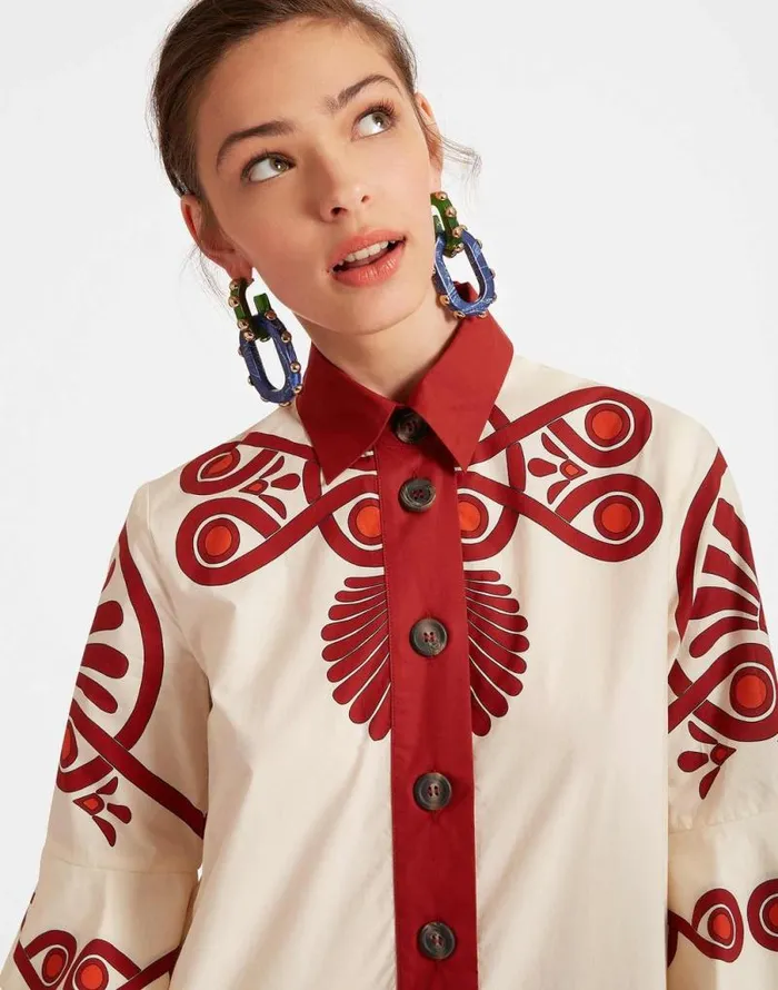 Artemis Dress Medallion Place Cream Women La Double J Dresses Artemis Dress Medallion Place Cream Women La Double J Dresses