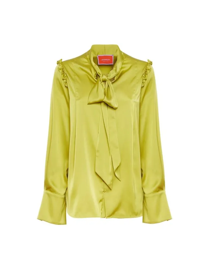 Ascot Shirt Acid Green Women La Double J Shirts and Tops Ascot Shirt Acid Green Women La Double J Shirts and Tops