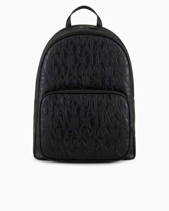 ASV Recycled Material Backpack Black Men Armani Backpacks