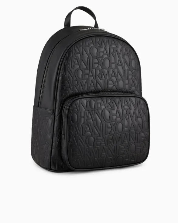 ASV Recycled Material Backpack Black Men Armani Backpacks ASV Recycled Material Backpack Black Men Armani Backpacks