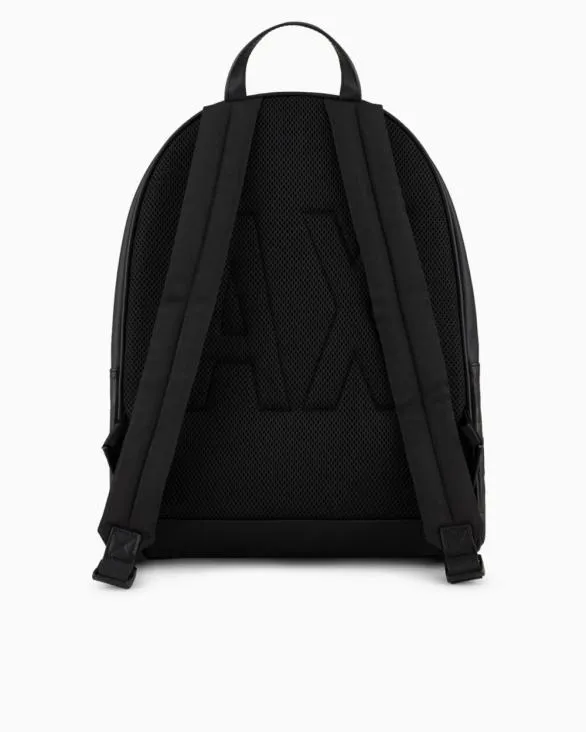 ASV Recycled Material Backpack Black Men Armani Backpacks ASV Recycled Material Backpack Black Men Armani Backpacks