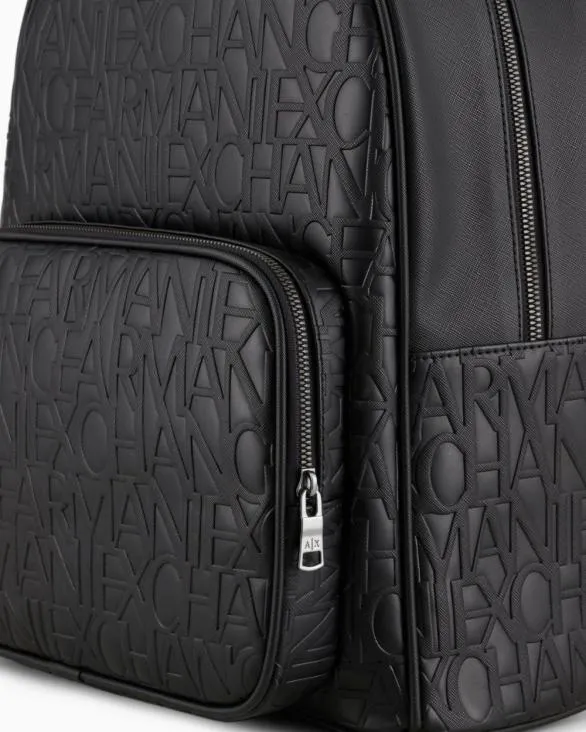 ASV Recycled Material Backpack Black Men Armani Backpacks ASV Recycled Material Backpack Black Men Armani Backpacks