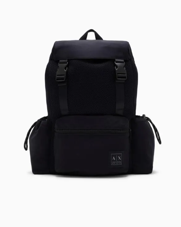 Backpack With Side Pockets Navyblue Men Armani Backpacks