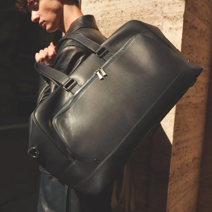 Backpacks and Suitcases Men Moreschi Navy Blue Leather Bag