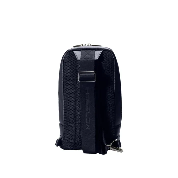 Backpacks and Suitcases Men Moreschi Navy Blue Leather Bodypack