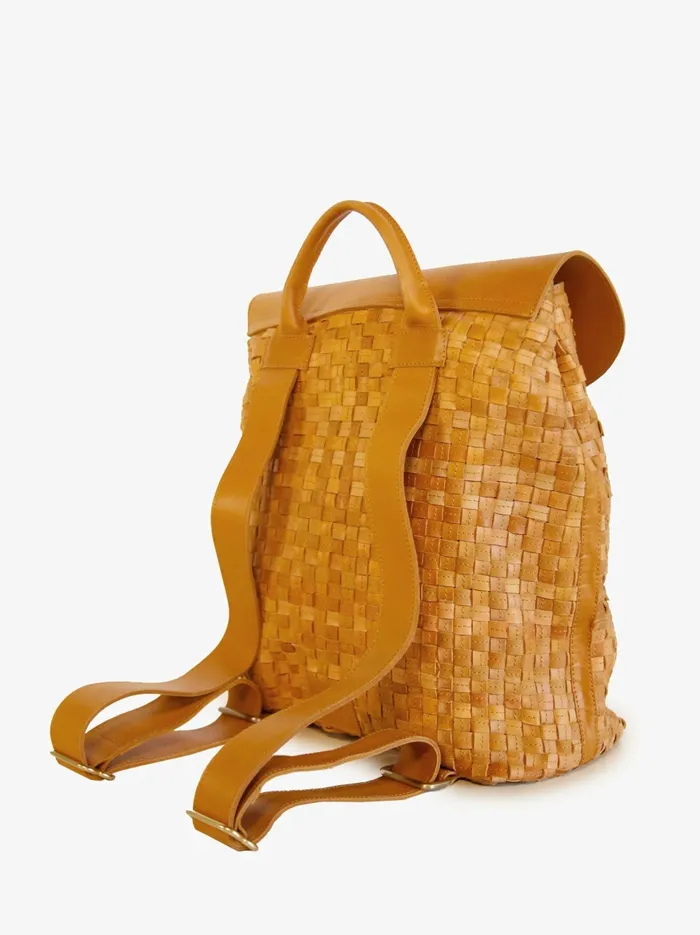 Backpacks Women Able Elsa Basketweave Backpack BlackTan