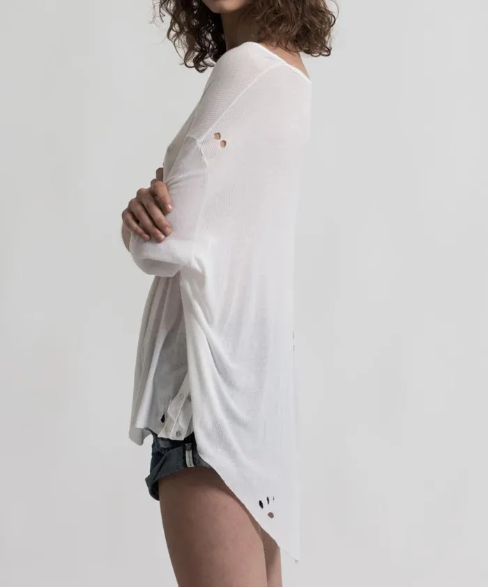 BAMBOO COTTON RIBBED TEE Women One Teaspoon Basic Tees BAMBOO COTTON RIBBED TEE Women One Teaspoon Basic Tees