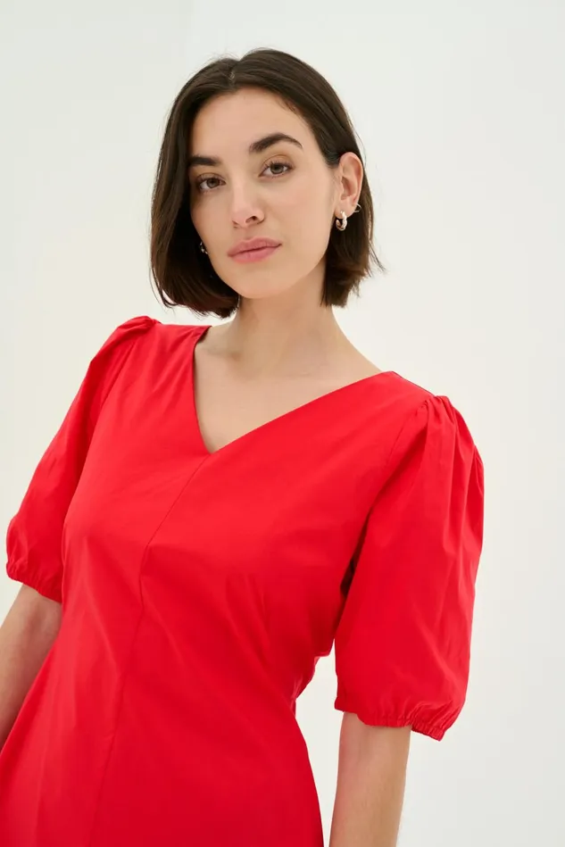 Basics Women CULTURE CUantoinett Dress Fiery Red