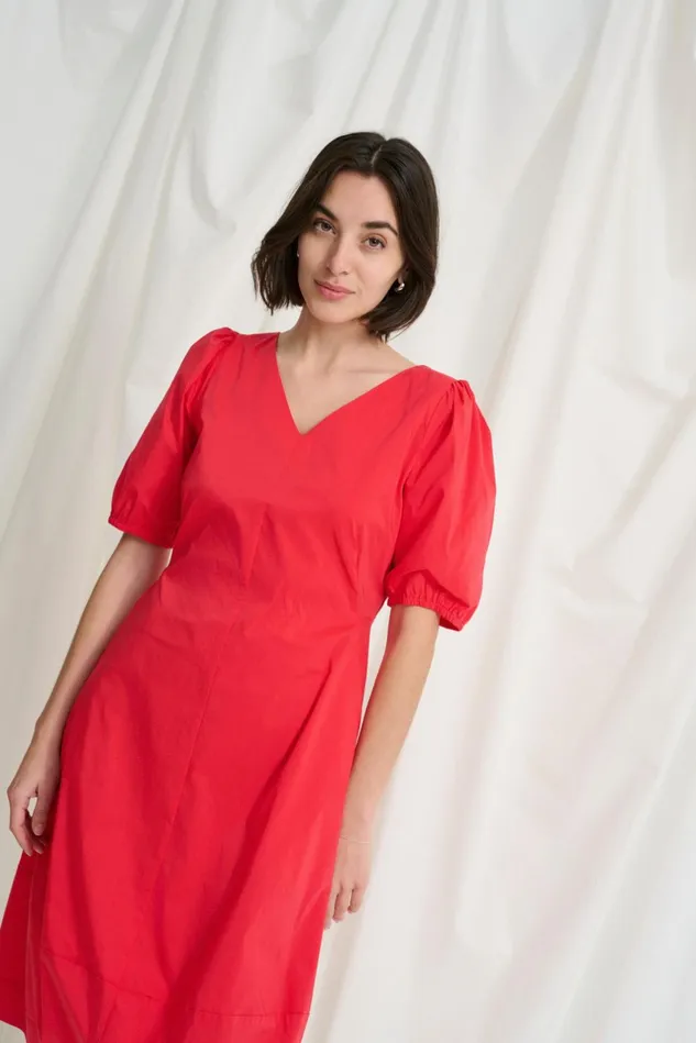 Basics Women CULTURE CUantoinett Dress Fiery Red