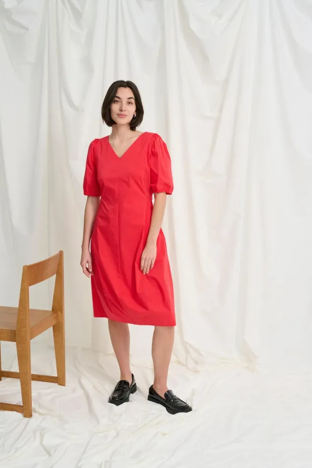 Basics Women CULTURE CUantoinett Dress Fiery Red