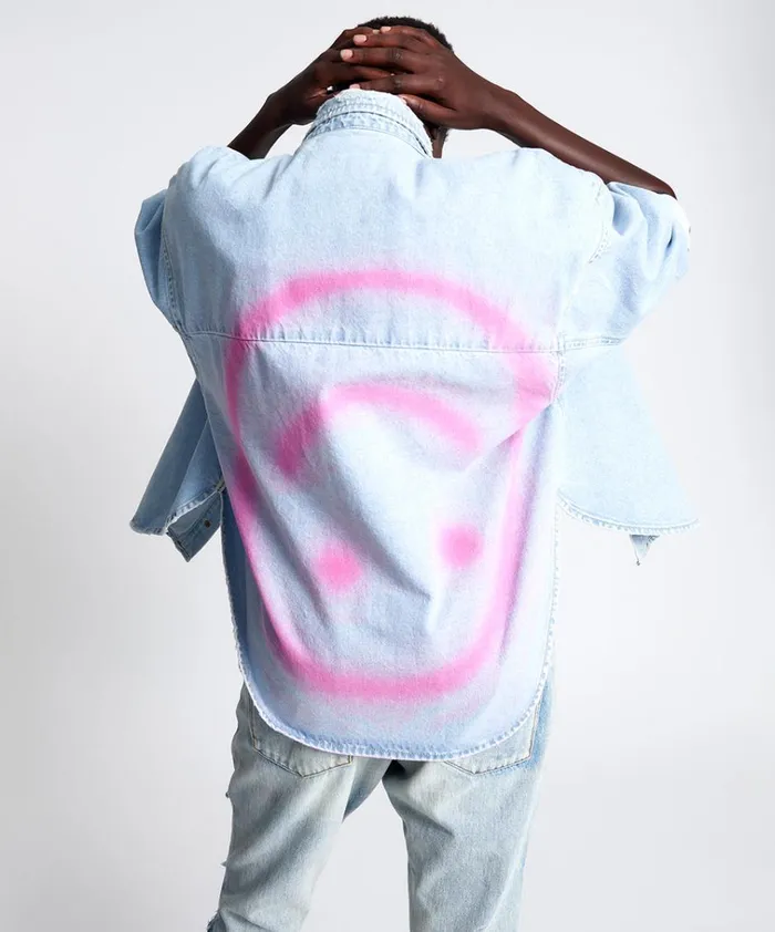 BEL AIR BLUE SMILE ON DARIA SHIRT Women One Teaspoon Denim Tops