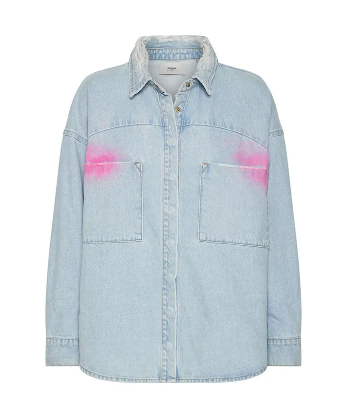 BEL AIR BLUE SMILE ON DARIA SHIRT Women One Teaspoon Denim Tops BEL AIR BLUE SMILE ON DARIA SHIRT Women One Teaspoon Denim Tops