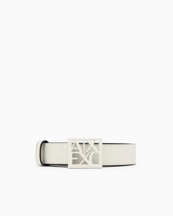 Belt With Square With Logo Beige Women Armani Belts