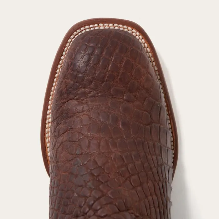 Big Horn Tobacco Alligator Cowboy Boot Brown Men Stetson Western