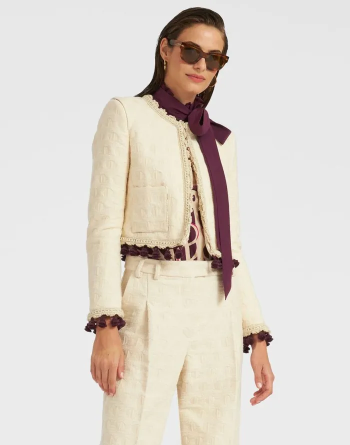Bijoux Jacket Embroidered Creamy Women La Double J Outerwear