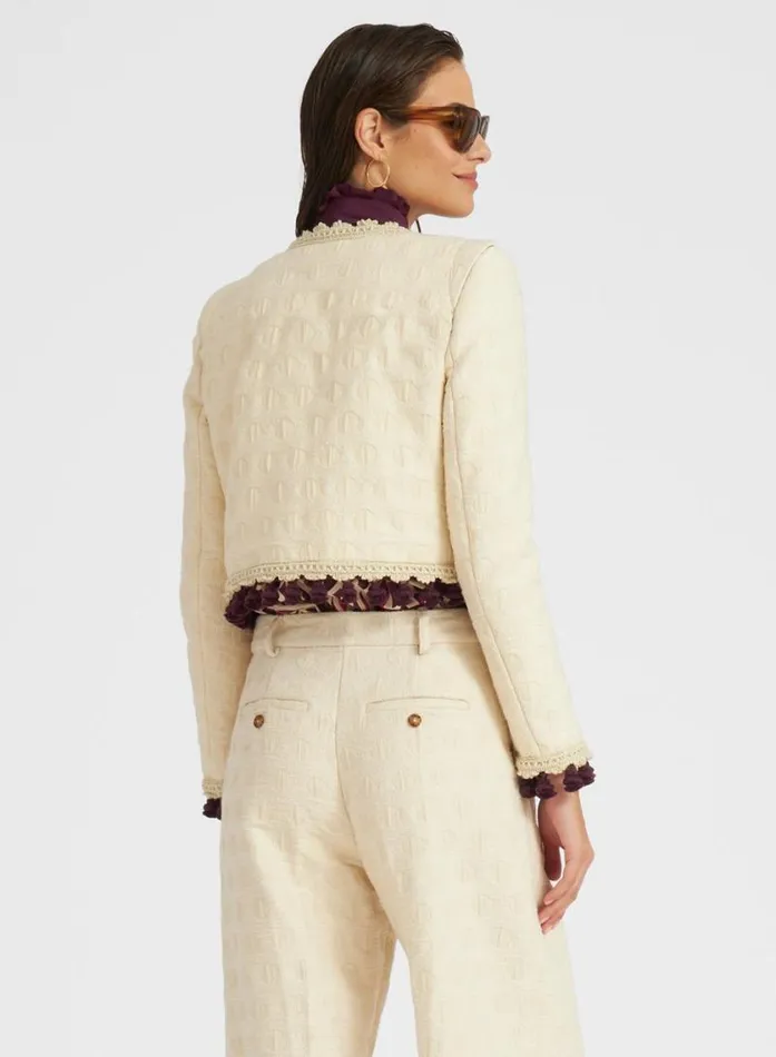 Bijoux Jacket Embroidered Creamy Women La Double J Outerwear Bijoux Jacket Embroidered Creamy Women La Double J Outerwear