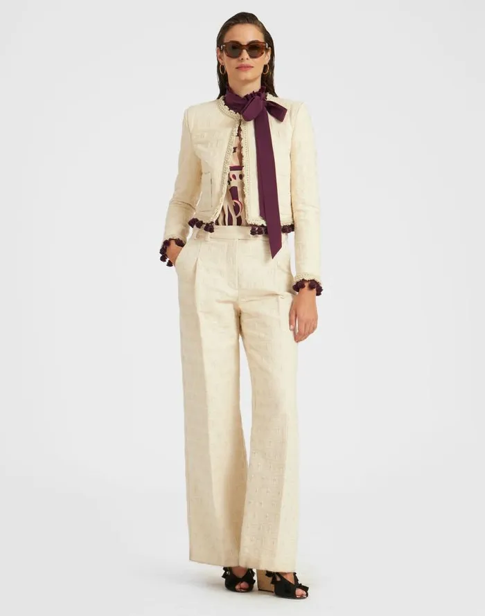 Bijoux Jacket Embroidered Creamy Women La Double J Outerwear Bijoux Jacket Embroidered Creamy Women La Double J Outerwear