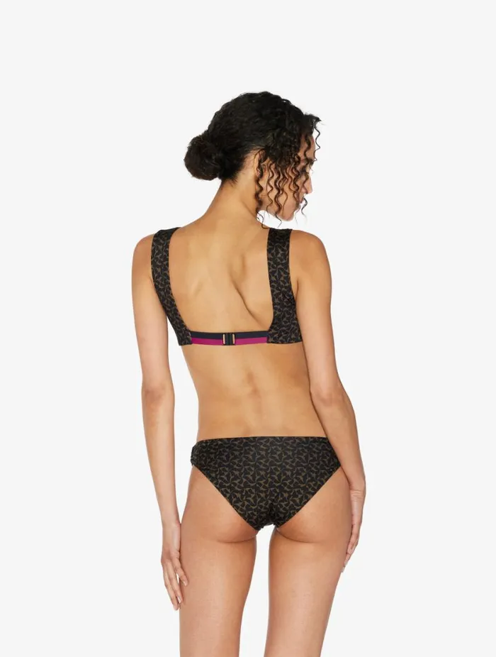 Bikini Briefs In Dark Green And Black Swim La Perla Bikinis