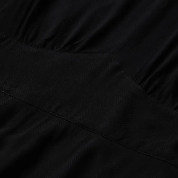 Black Herringbone Twill Midi Dress Black Women Stetson Midi