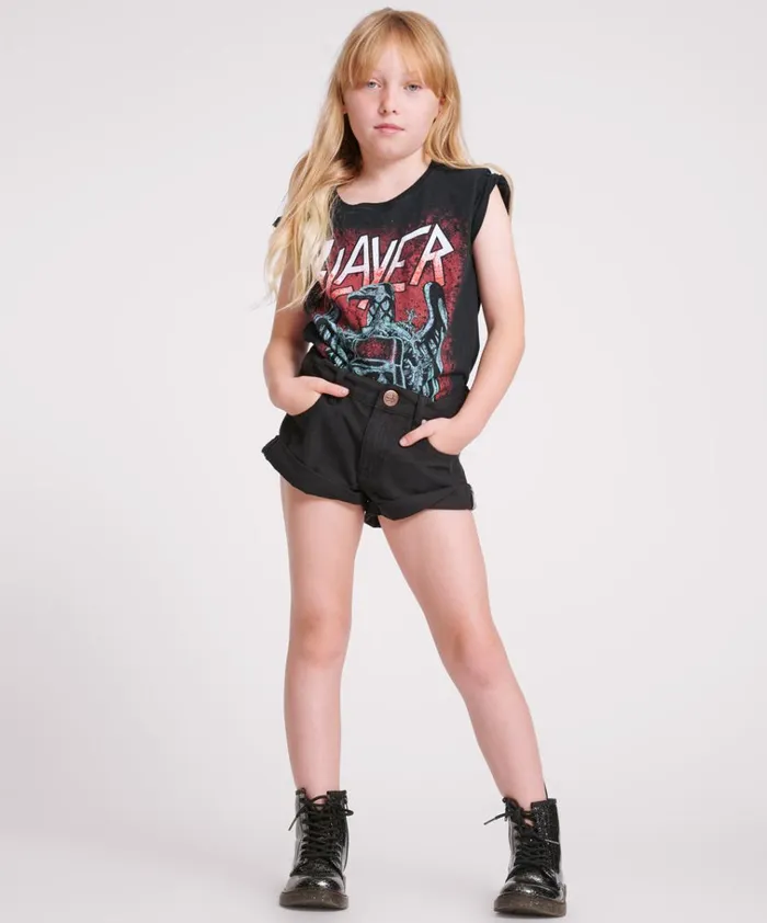 BLACK KIDS BANDIT SHORTS Kids One Teaspoon Kids