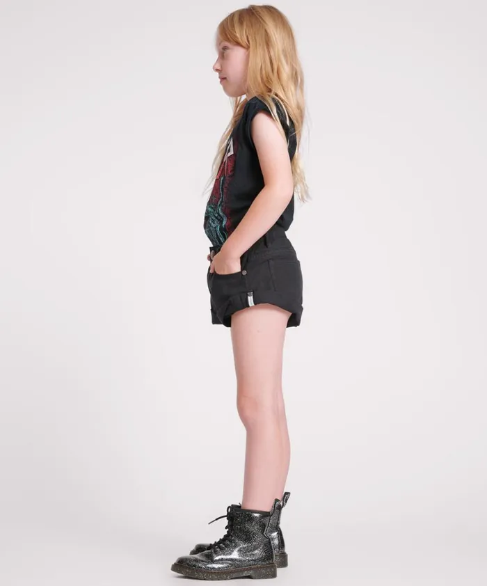 BLACK KIDS BANDIT SHORTS Kids One Teaspoon Kids BLACK KIDS BANDIT SHORTS Kids One Teaspoon Kids
