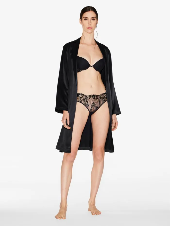 Black Leavers Lace Medium Briefs Lingerie La Perla Midrise