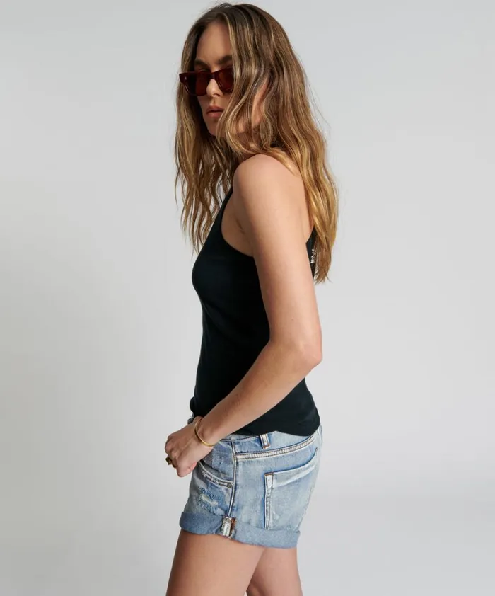 BLACK ONE TEASPOON BASIC SINGLET Women One Teaspoon Tees and Tanks BLACK ONE TEASPOON BASIC SINGLET Women One Teaspoon Tees and Tanks