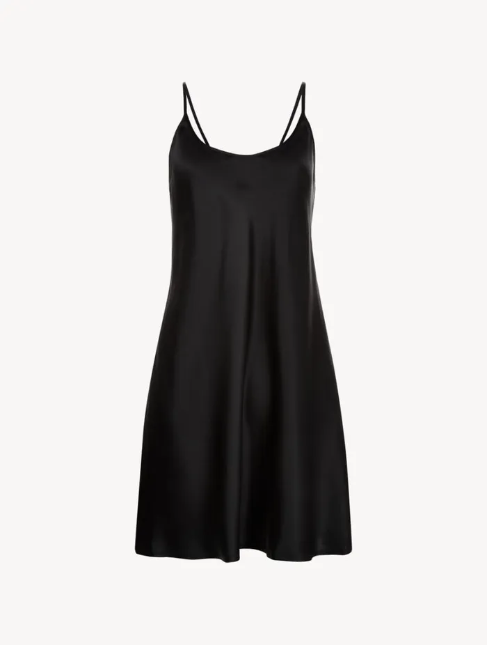 Black Silk Short Slip Sleepwear La Perla Slips and Dresses