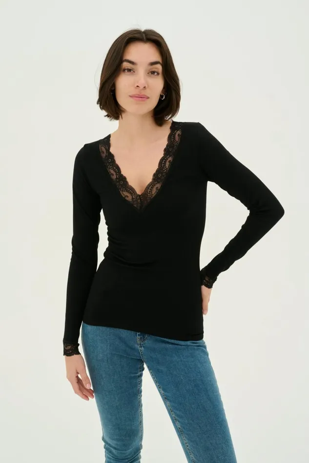 Blouses Women CULTURE CUcamilla Tshirt Black