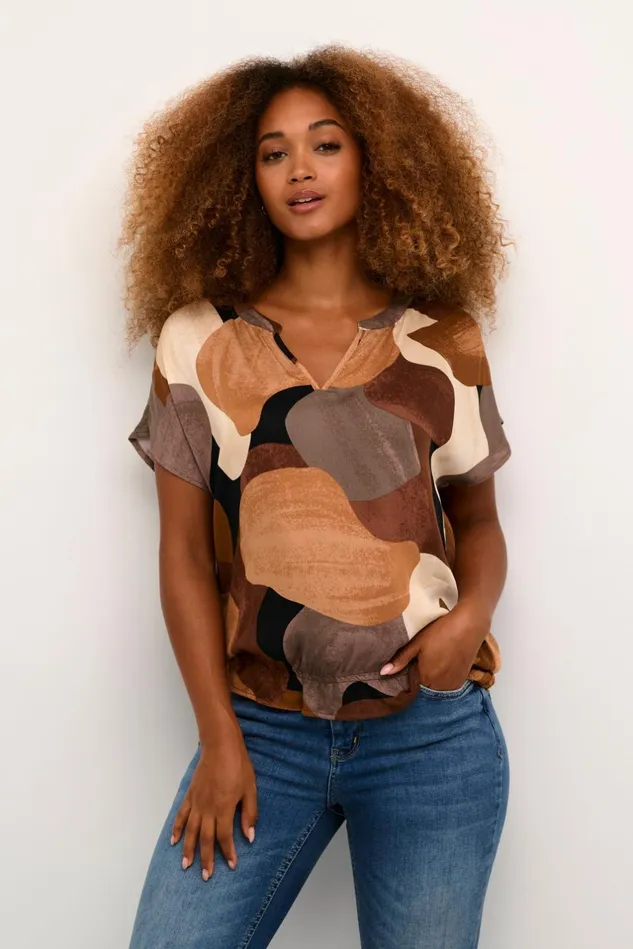Blouses Women CULTURE CUdana Blouse Brown Art