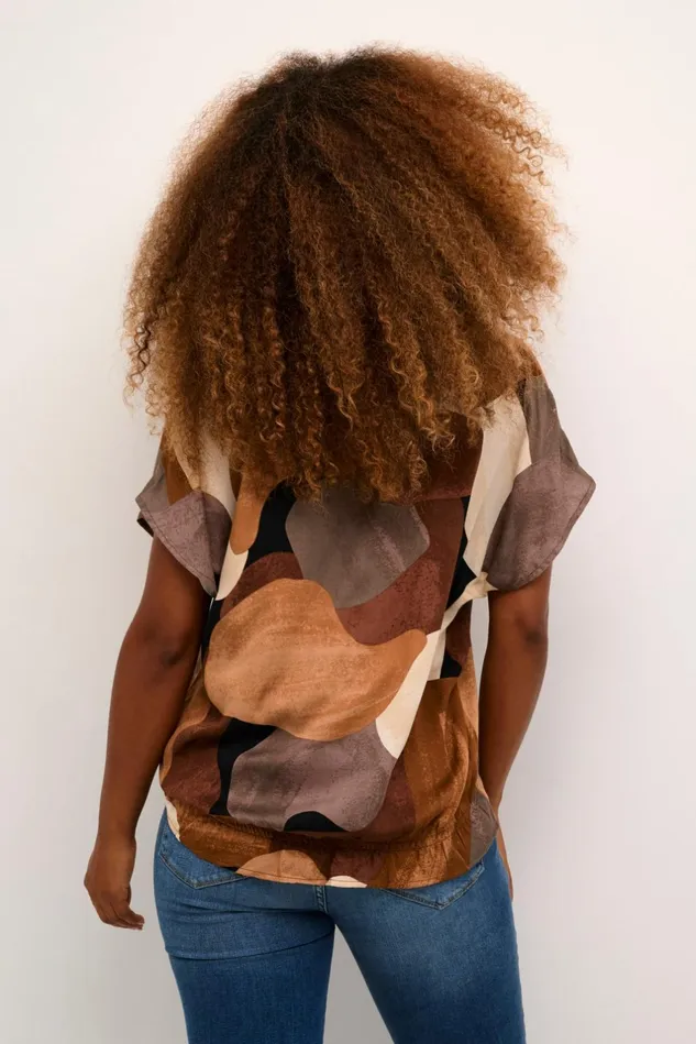 Blouses Women CULTURE CUdana Blouse Brown Art
