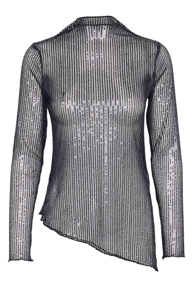 Blouses Women CULTURE CUgiya Sequin Blouse Blue Sequin
