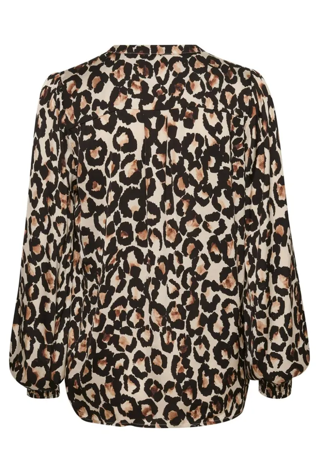 Blouses Women CULTURE CUvinca Leopard Blouse Oyster Gray