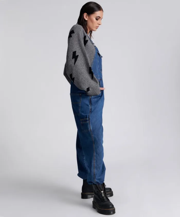 BLUE NIGHT STANTON ST OVERSIZED OVERALLS Women One Teaspoon Denim Jumpsuits BLUE NIGHT STANTON ST OVERSIZED OVERALLS Women One Teaspoon Denim Jumpsuits