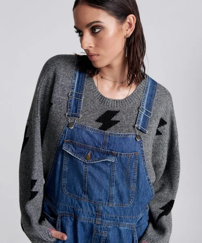 BLUE NIGHT STANTON ST OVERSIZED OVERALLS Women One Teaspoon Denim Jumpsuits BLUE NIGHT STANTON ST OVERSIZED OVERALLS Women One Teaspoon Denim Jumpsuits