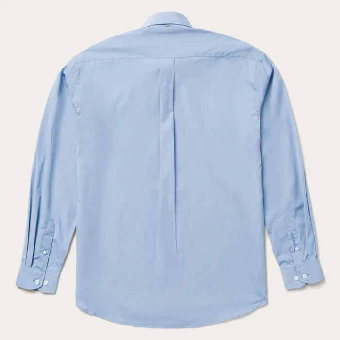 Blue Solid OnePocket SnapFront Shirt Blue Men Stetson Western Shirts