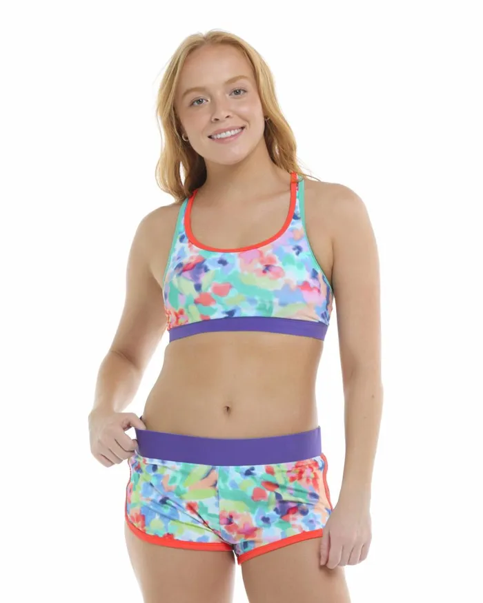 Body Glove Gym To Swim Women Posy Equalizer Medium Support CrossOver Sports Bra 8211 Multi Body Glove Gym To Swim Women Posy Equalizer Medium Support CrossOver Sports Bra 8211 Multi
