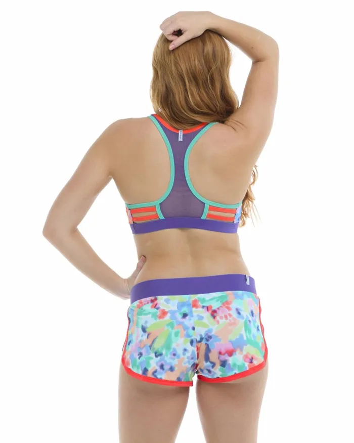 Body Glove Gym To Swim Women Posy Equalizer Medium Support CrossOver Sports Bra 8211 Multi