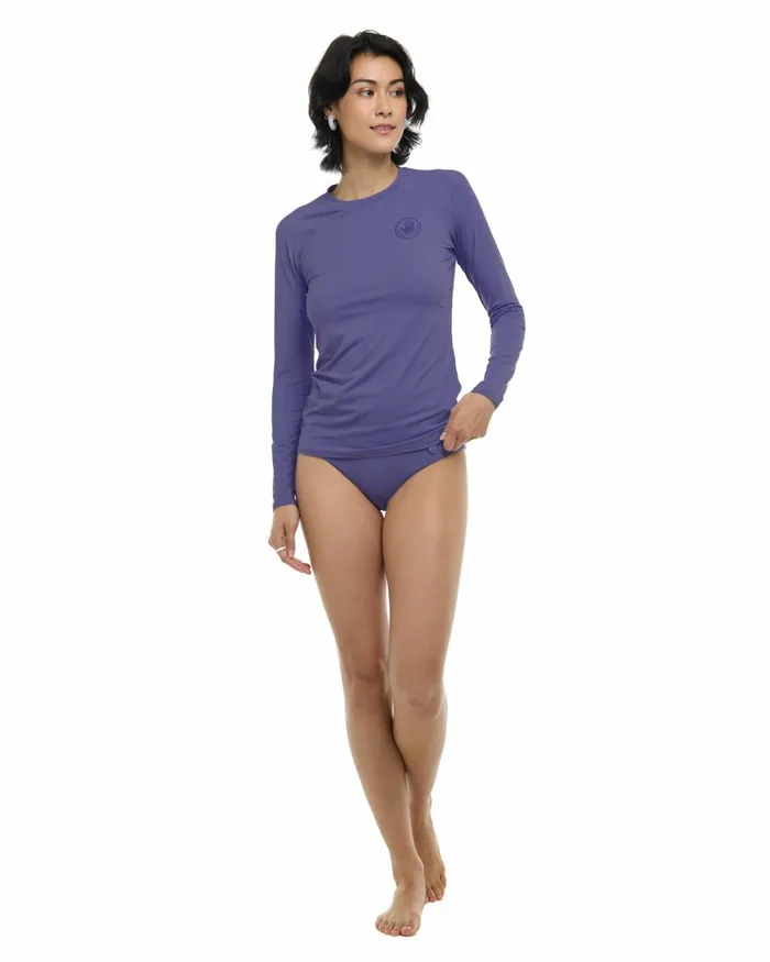 Body Glove Rash Guards Sun Protection Women Smoothies Sleek Long Sleeve Rashguard 8211 Iris